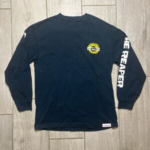 Diamond supply co navy blue shirt “don’t fear the reaper” size medium